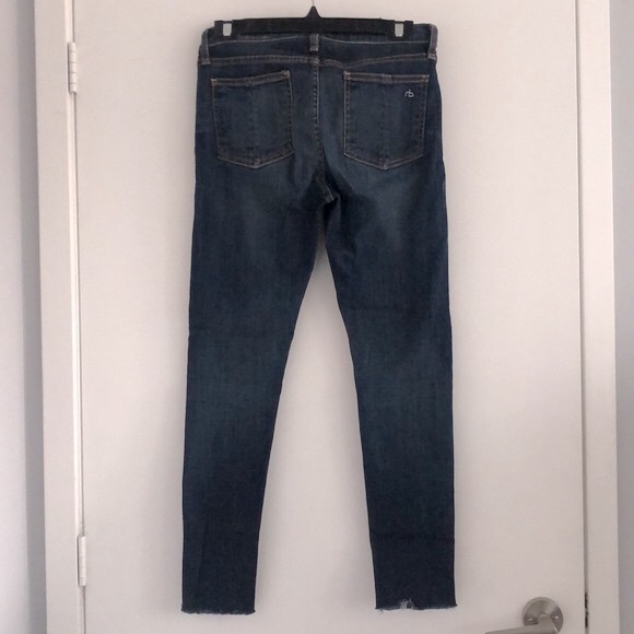 Rag and Bone High Rise Skinny Classic Blue Denim - Picture 2 of 3